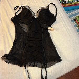 Victoria's Secret Black Lace Chemise Intimates Sleepwear